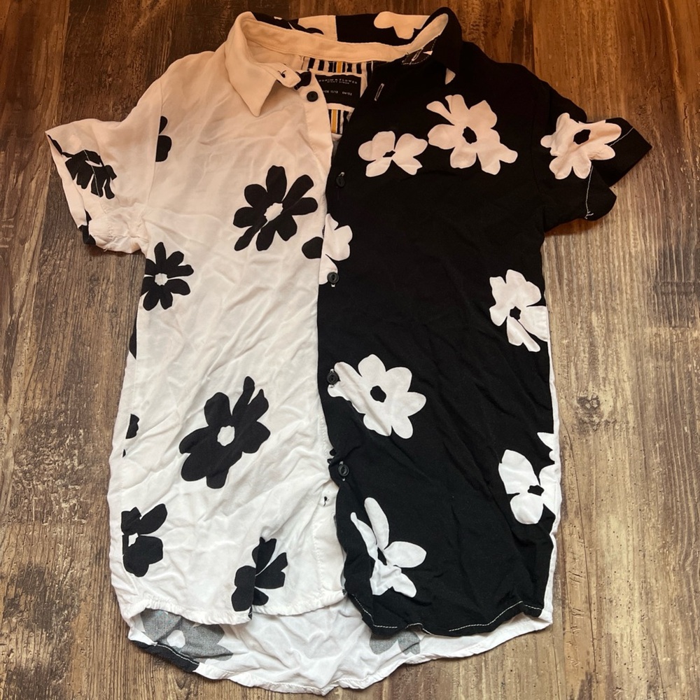Denim & Flower Monochrome Floral Shirt